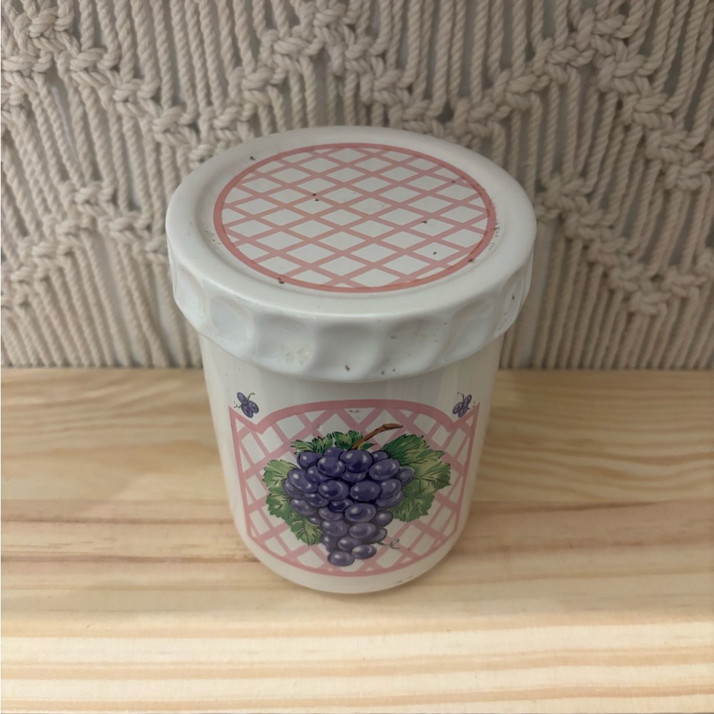 Vintage ceramic jam jar made by Himark